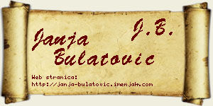 Janja Bulatović vizit kartica
